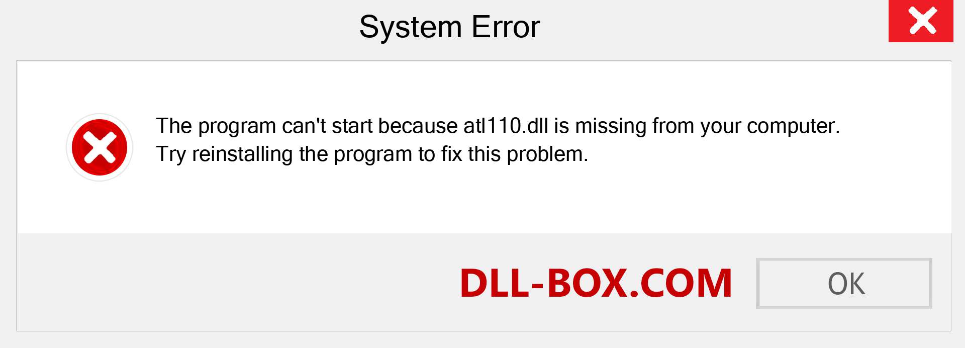  atl110.dll file is missing?. Download for Windows 7, 8, 10 - Fix  atl110 dll Missing Error on Windows, photos, images