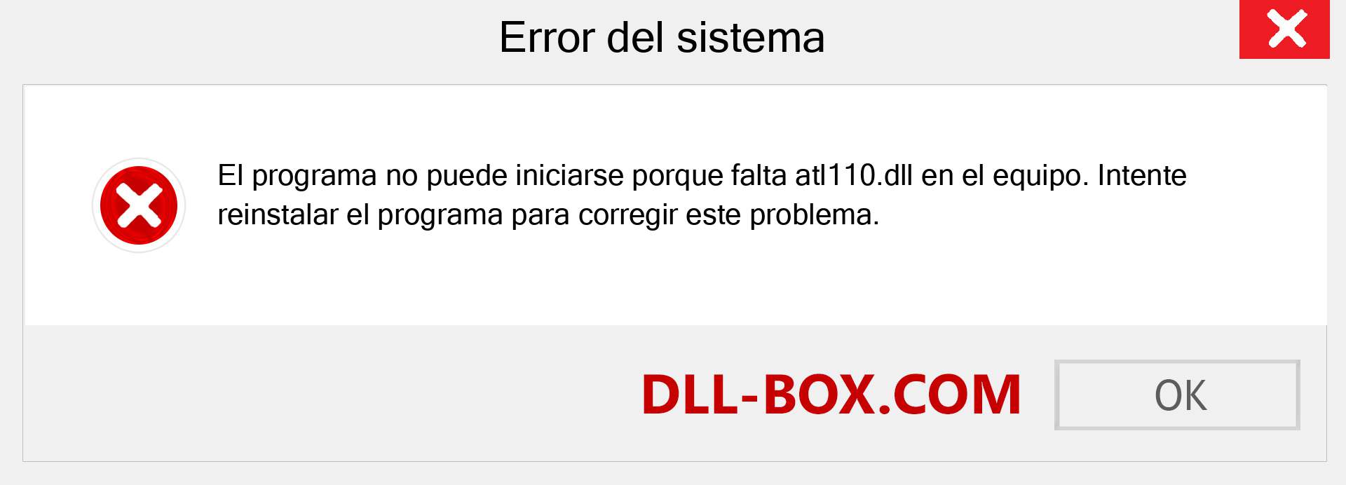 ¿Falta el archivo atl110.dll ?. Descargar para Windows 7, 8, 10 - Corregir atl110 dll Missing Error en Windows, fotos, imágenes